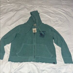 Faherty Teal Hoodie Jacket